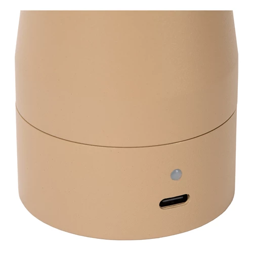 Lucide IPSOS - Lampe de table Rechargeable - Batterie/Piles - LED Dim. - 1x3W 2700K - Taupe - détail 2